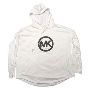 MK Michael kors black/white logo plus size hooded top shirt nwt 1xl